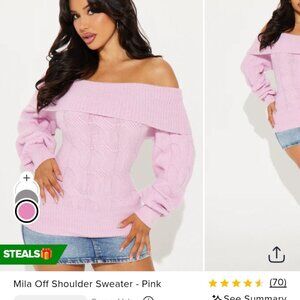 Sexy Off the Shoulder Knitted Fashion Nova Sweater
